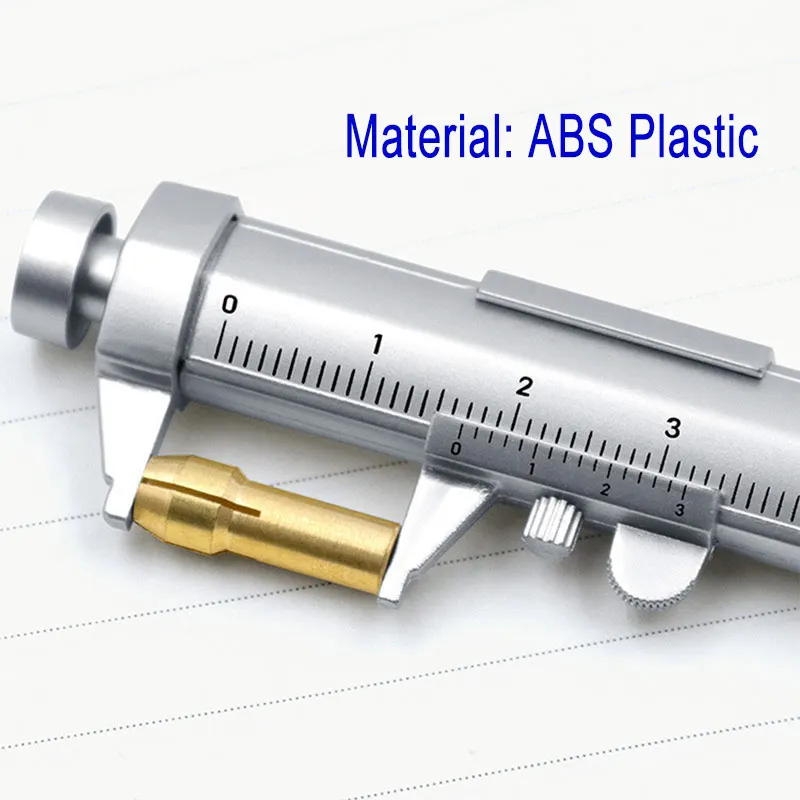 Imagem -04 - Multifuncional 1.0 mm Canetas Esferográficas Vernier Caliper Rolo Bola Caneta Azul Preto Tinta Canetas Esferográficas Gel Caneta Ferramentas 15 Peças 30 Peças Atacado