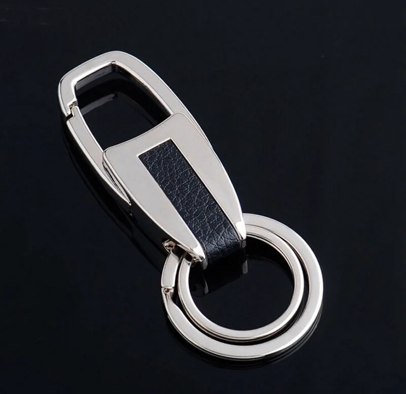 New Arrival Fashion Leather Keychain Men Leopard llaveros de cuero chaveiro porte clef Silver Color Car key Ring Best Gift 17139