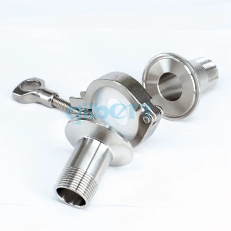 1-1/4 "Bspt Pria X 2" Tri Penjepit Set SUS304 Stainless Steel Perakitan Sanitary Fitting Tri- clover Home Brew