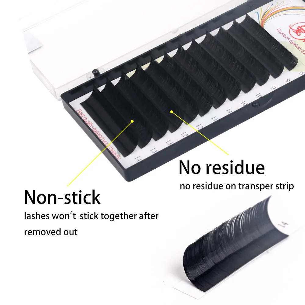 NEWCOME 10 ピース/ロット B/C/D カール 12 ラインまつげエクステンション個別 3D ロシアシルクボリュームまつげエクステンションナチュラルロングまつげ