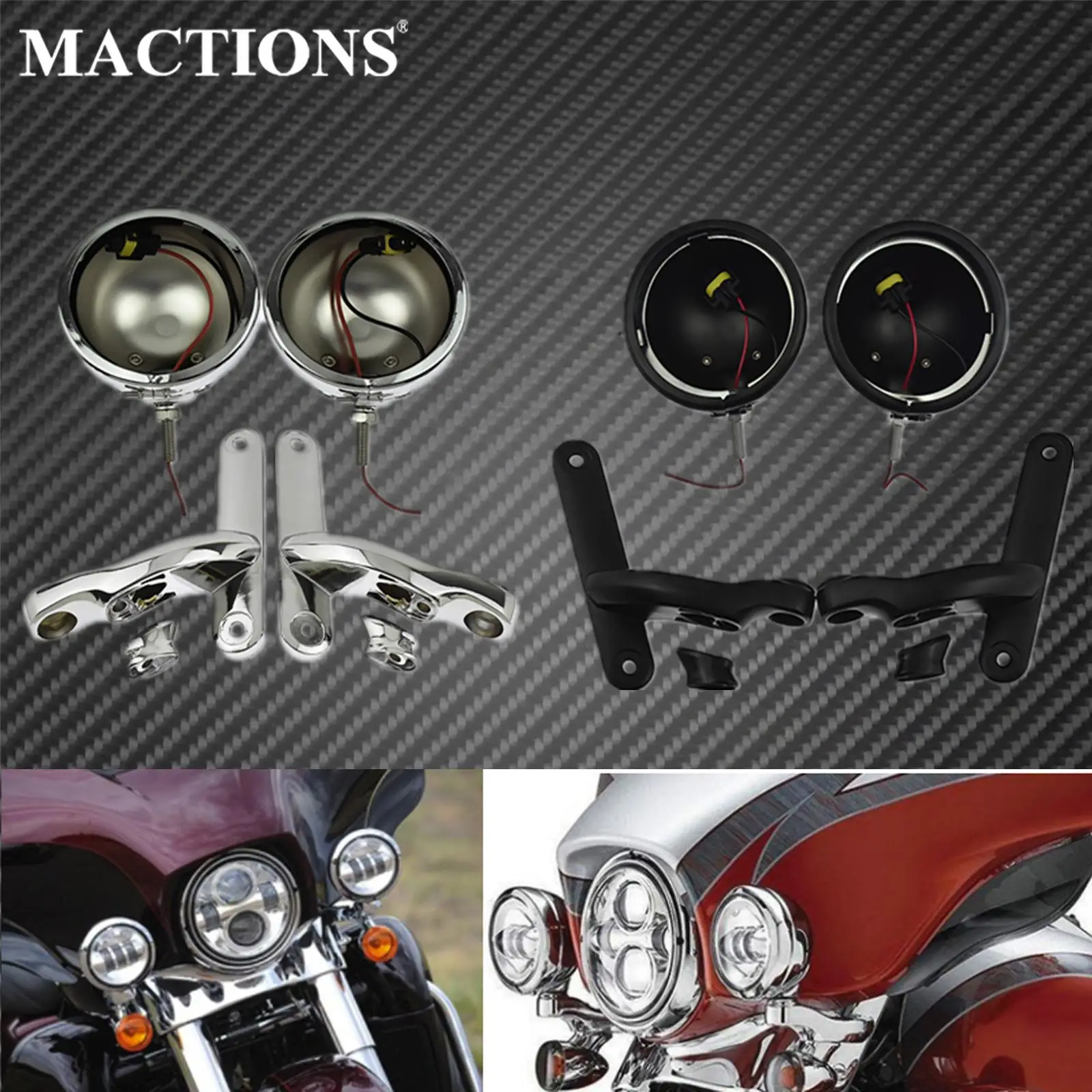 Świecznik przeciwmgielny motocykla 4-1/2 "wspornik kierunkowskazu oświetlenie pomocnicze dla Harley Touring Electra Glide 1997-2013 Road King
