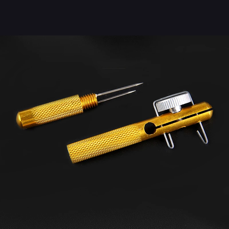 Metal Manual Tying Fishing Hook Machine Dual Purpose Gold Fishing Line Fishhook Tie Device Subline Tying Fishhook Fish Tackle