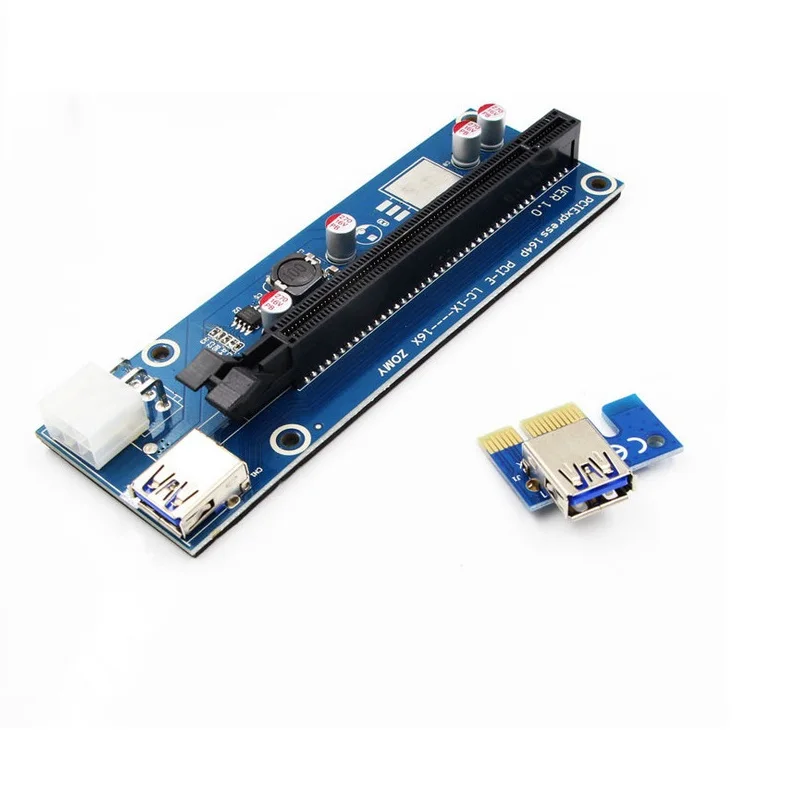 PCI-E Express USB3.0 1x to16x موسع الناهض بطاقة محول SATA كابل الطاقة لوحة دارات مطبوعة