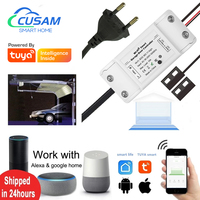 CUSAM Smart Garage Door Opener Controller WiFi Switch App Remote Control Works with Google Home Alexa Echo