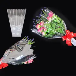 100pcs Flower Wrapping Paper Bouquet Wrapping Bag Valentine'S Day Wedding OPP Waterproof Cellophane Fresh Bouquet Packing