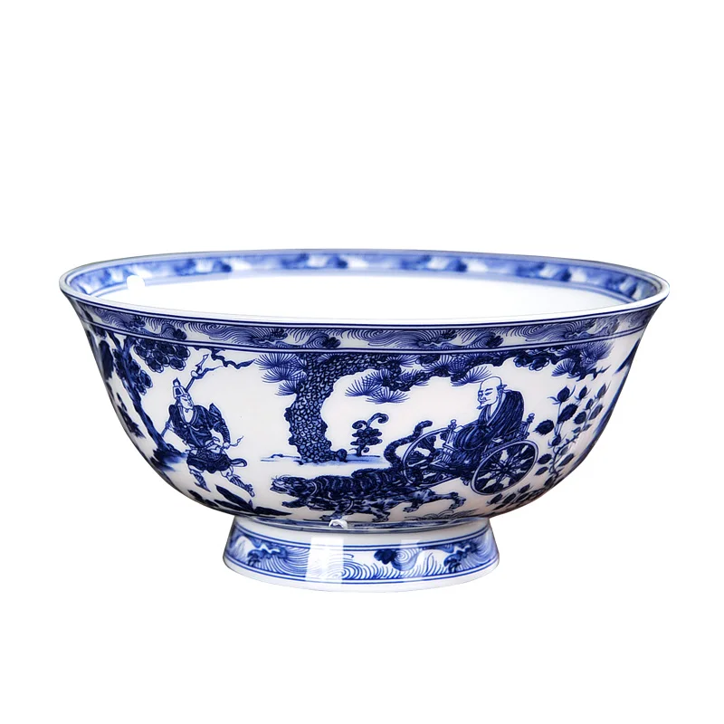 Jingdezhen Blue and White Porcelain Tableware Ceramic Rice Bowl Chinese Bone China Ramen Soup Bowls Kitchen Dinnerware Container