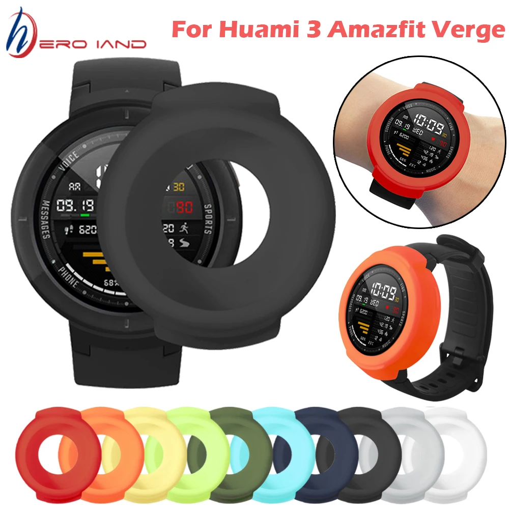 

Case For Xiaomi Huami 3 Amazfit Verge Smart Watch TPU Silicone Protector Frame Soft Protect Shell For AMAZFIT VERGE3 Bracelet