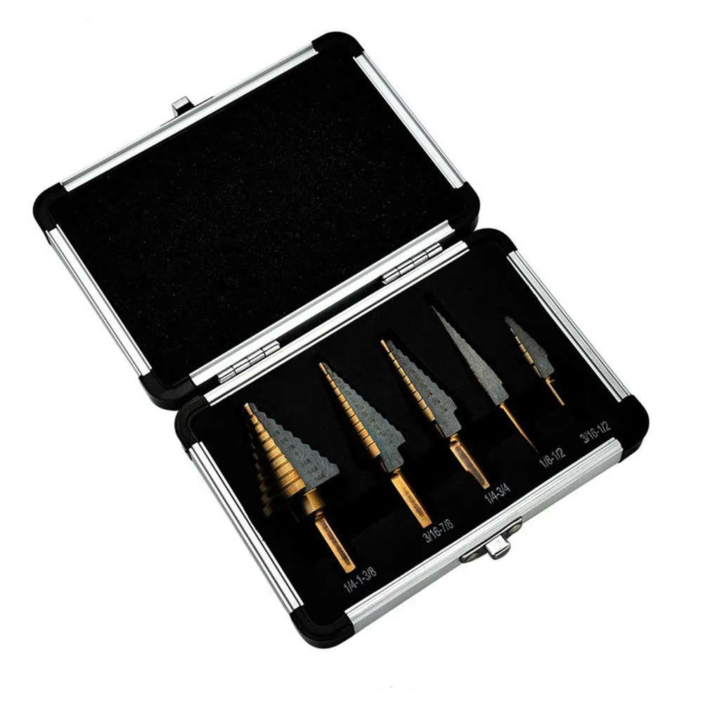 5 teile/los zoll schritt drill bit set Hss kobalt poröse 50 größe high speed stahl holz metall bohrer set power tool