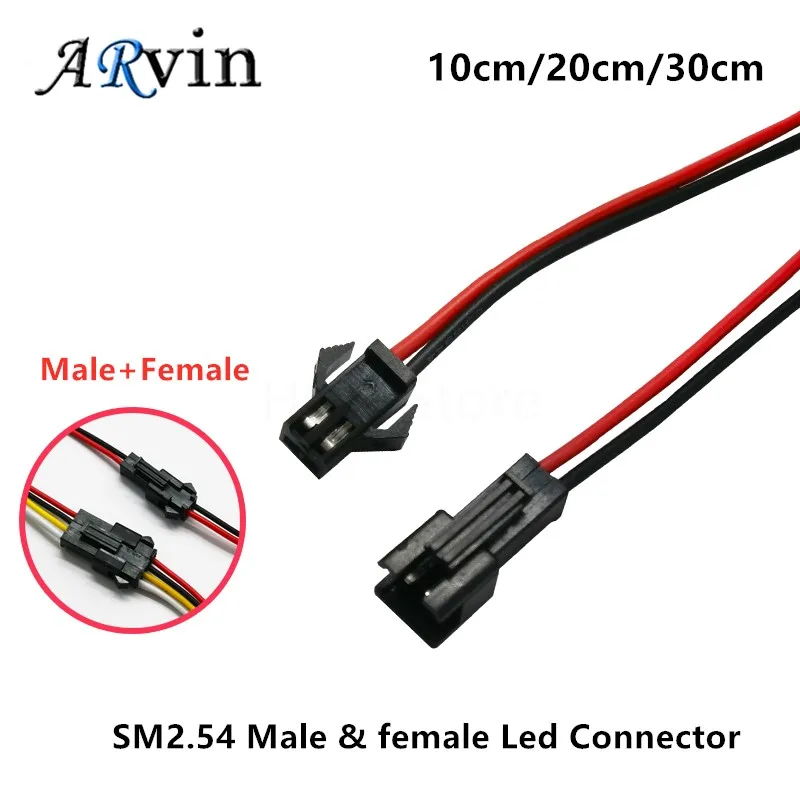 10Pair JST SM2.54 2.54mm Pitch 2P 3P 4P-8P wtyk męski na żeński przewód przyłączeniowy złącze Terminal dla LED typu Downlight lampa sufitowa