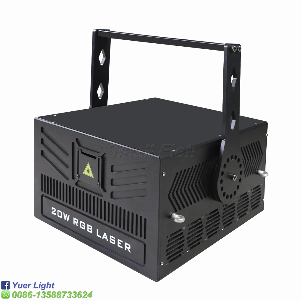 20W Color Full Animation Laser Light Disco 30kpps Galvanometer Scanning RGB Patterns Laser Projector For DJ led Music Party