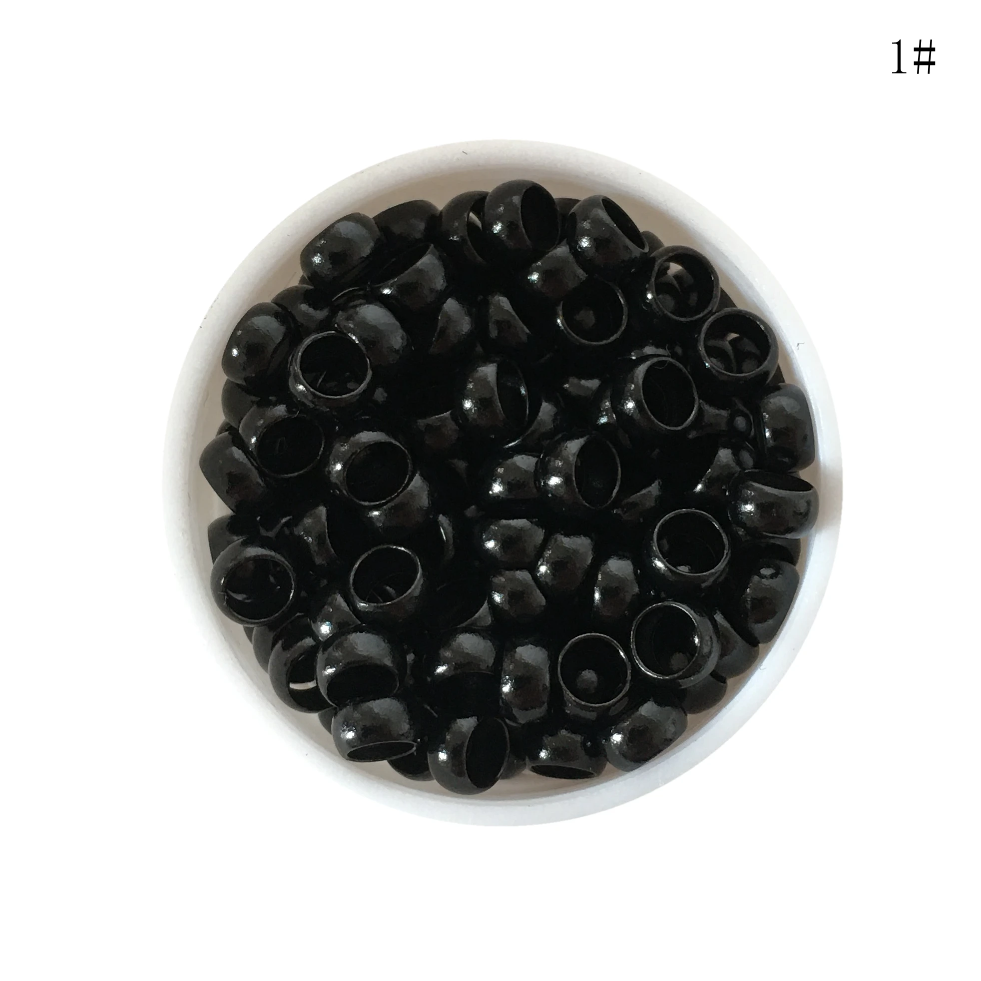 3000 pcs/Lot 4.0*2.7*2.5 mm Black nano micro rings copper micro beads For Nano Ring Hair Extensions 7 color in stock