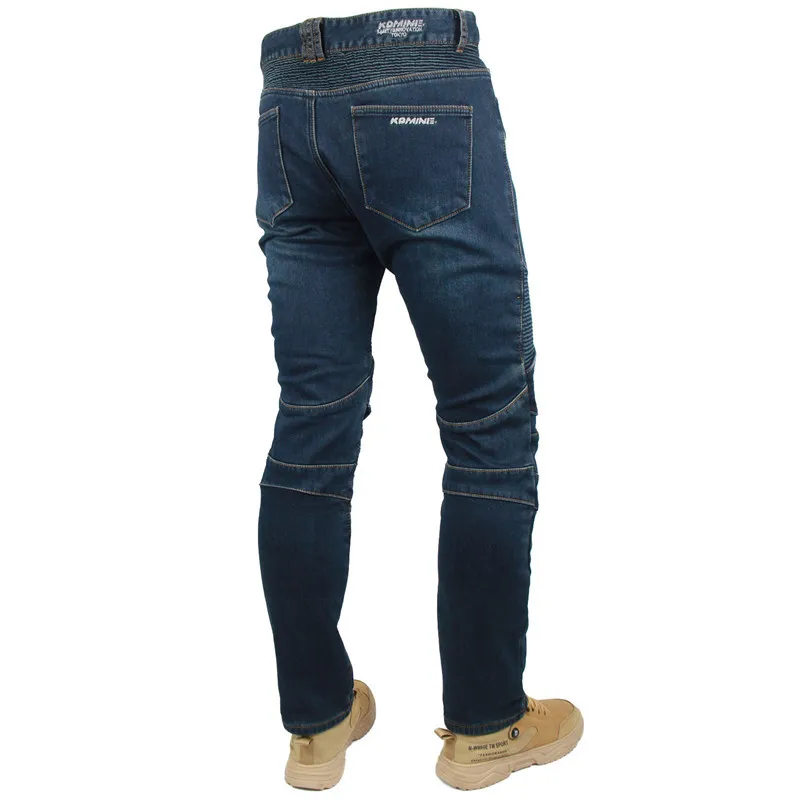 Jean en velours pour moto et moto, pantalon résistant aux chutes, avec engrenages de protection