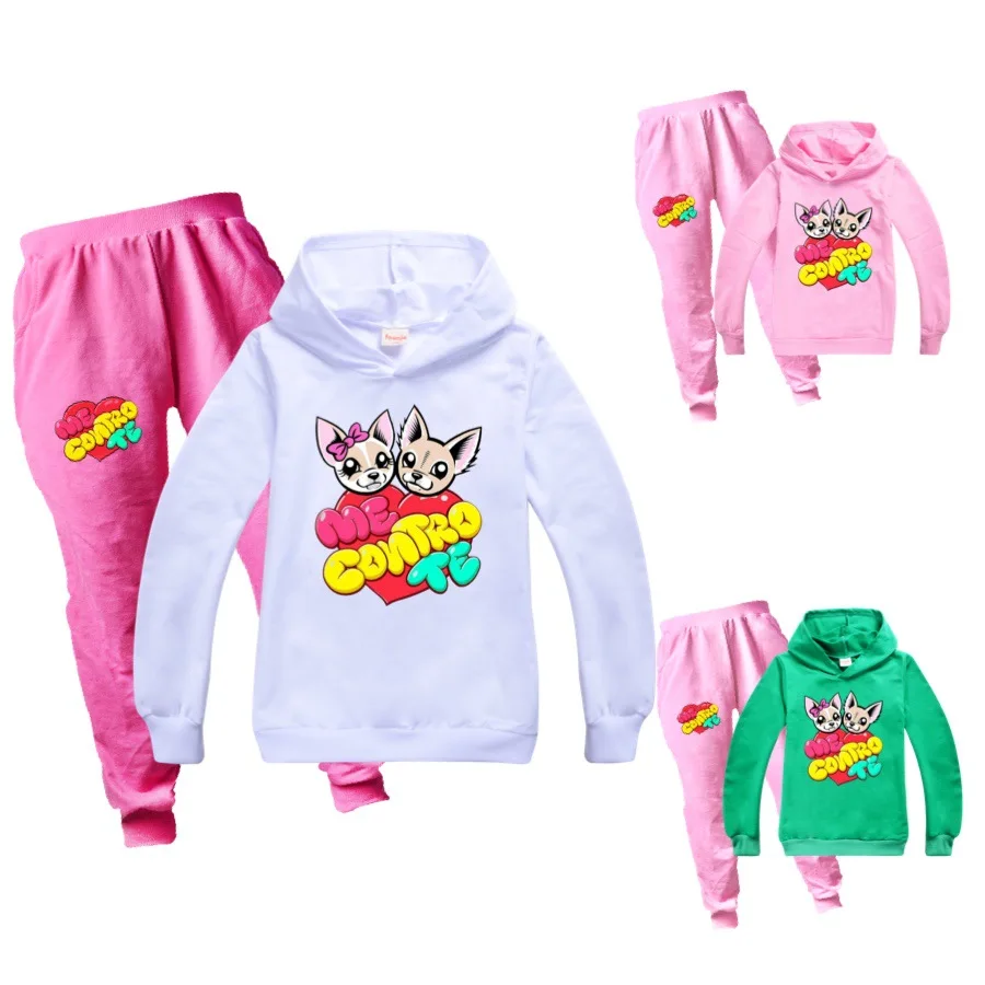 3-15Y Me Contro Te Baby Boy Clothes 3D Printed Cartoon Casual Kids Hoodies Set Autumn Toddler Girl Top+Pants Cotton Sweatshirt