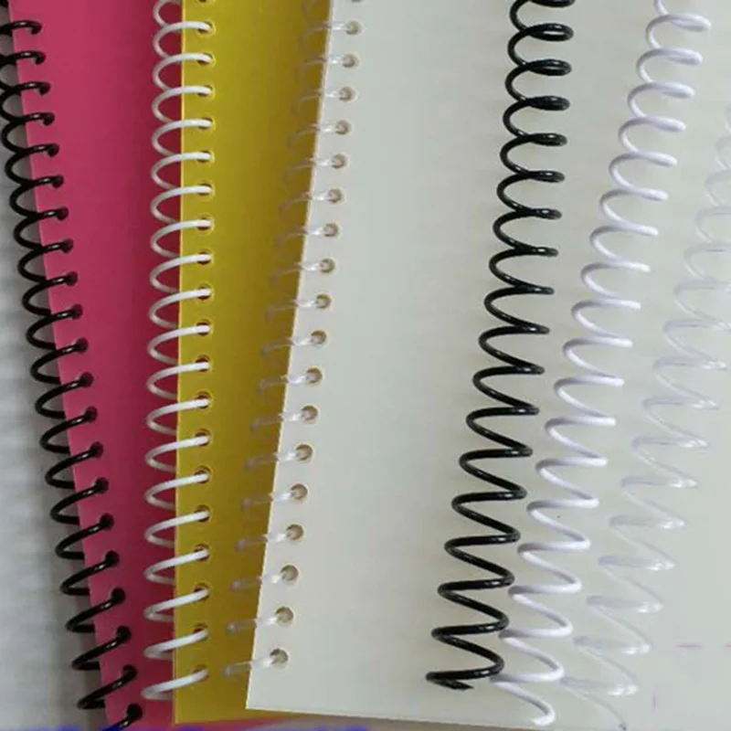 10Pcs 8-16mm Spiral Binding Coil A4 46 Hole Plastic Single Coils Loose-leaf Notebook Binding Ring Binder School Office Supplies