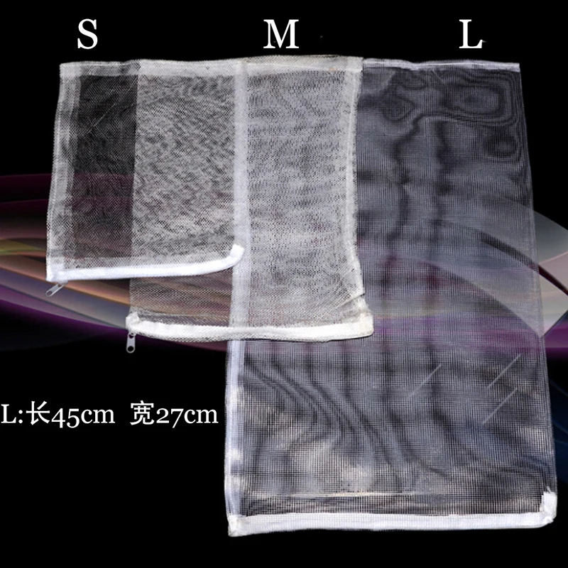 5pcs Filter Filtration Sock Sump Micron Aquarium Marine Reef Mesh Pouch Bag Fish Tank Zip Filter Zipped Net Mesh