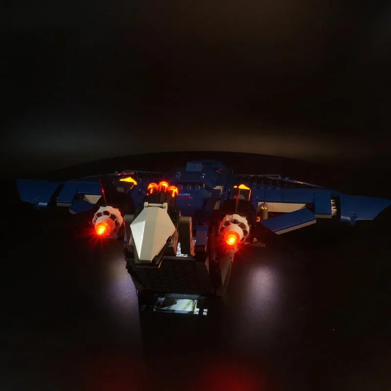 EASYLITE LED-Lichtset für 76126 Endgame Ultimate Quinjet Blocks, nur Ziegel, Beleuchtungsset, Modell nicht im Lieferumfang enthalten