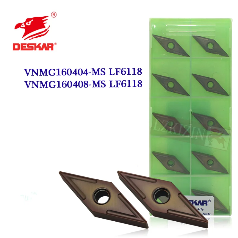 10 шт. VNMG160404 VNMG160408 MS LF6118 оригинальная твердосплавная вставка резак инструменты Токарный станок с ЧПУ для нержавеющей стали