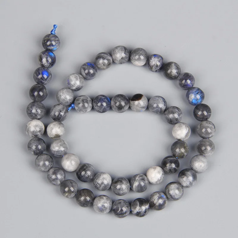 Genuine Natural Gray Black Blue Labradorite Moonstone Beads Loose Spacer Quality Gem Stones Bead Accessories For Jewelry Making