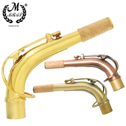 M MBAT wysokiej jakości saksofon altowy Bend Neck materiał mosiężny Sax Instrument dęty drewniany akcesoria 24.5mm