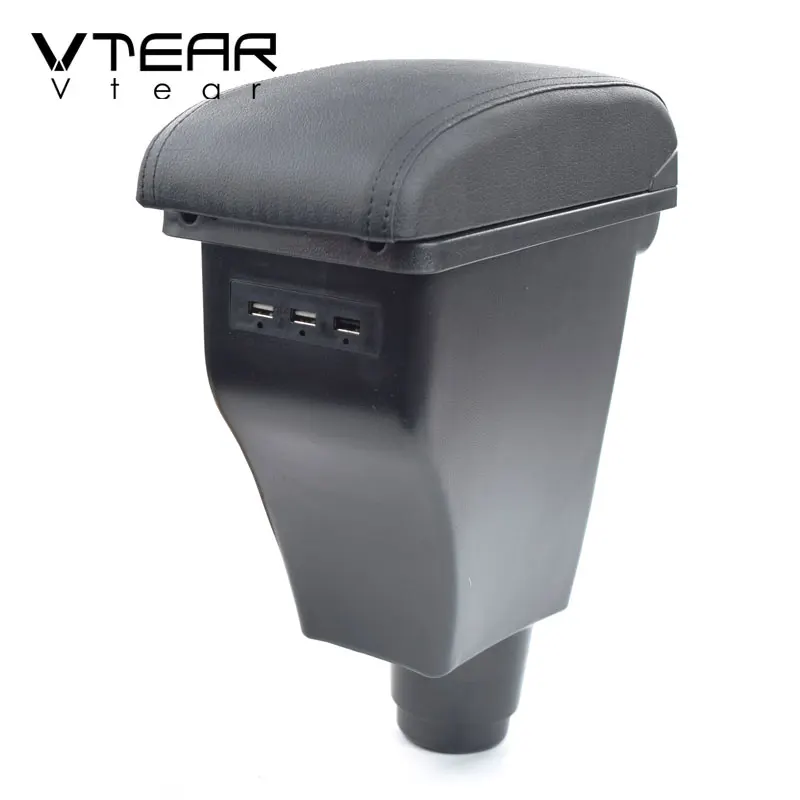 Vtear For Dacia Renault sandero accessories car armrest leather arm rest storage box center console interior parts automobile