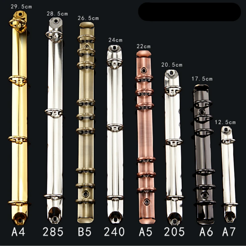 A7 2 Löcher Gold Binding Ringe Lose Blatt Buch Binder Ringe DIY Notebook Segregator Metall Ringbuch Schreibwaren Büro Liefern