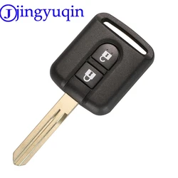 Jingyuqin zdalne 2 przyciski FOB obudowa kluczyka samochodowego dla Nissan Qashqai Navara Micra NV200 Patrol Y61 2002-2016