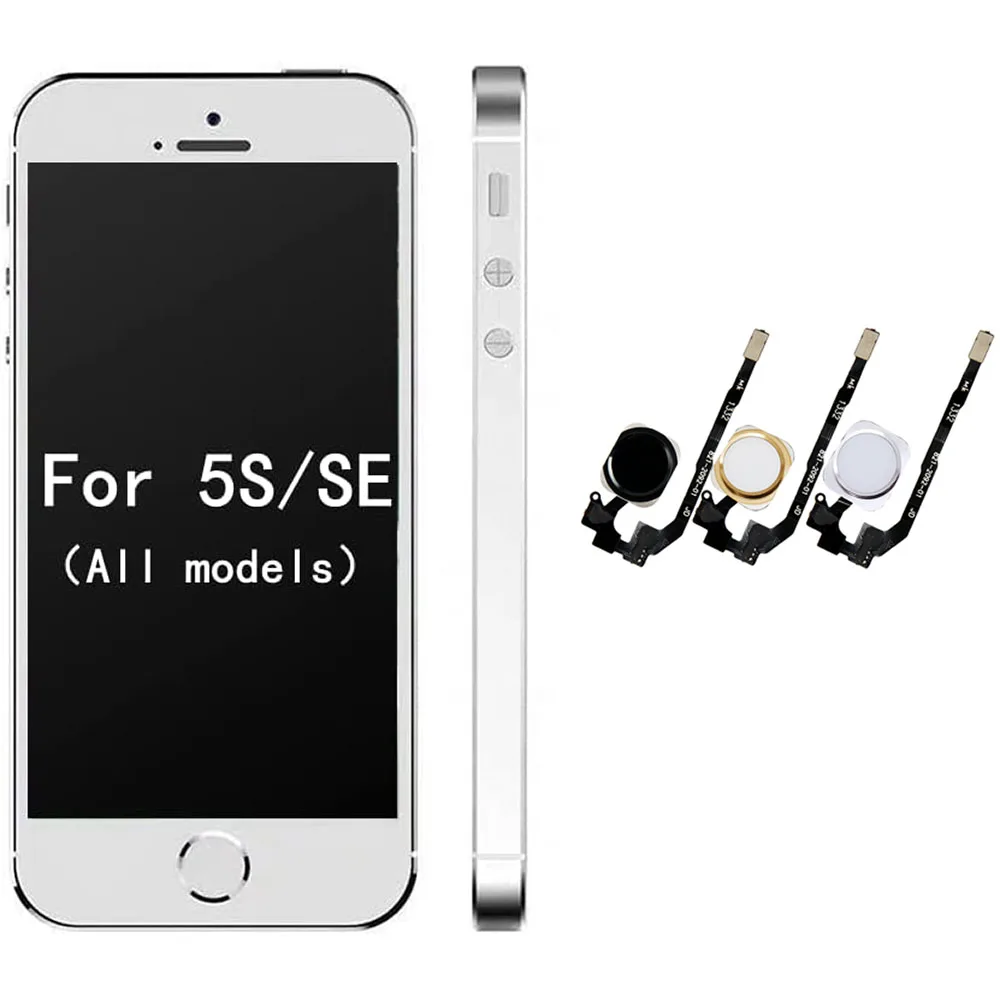 Home Button Fingerprint Scanner Touch ID Return Key Flex Cable For iPhone 5S No Fingerprint Function