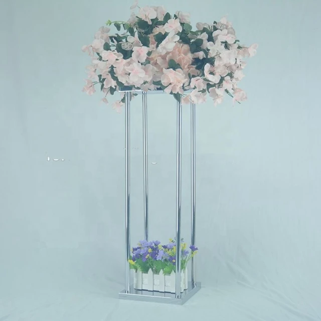 12pcs)Wedding decoration Modern Geometric Gold Metal flower stand column stand centerpiece for weddings table decoration 1431