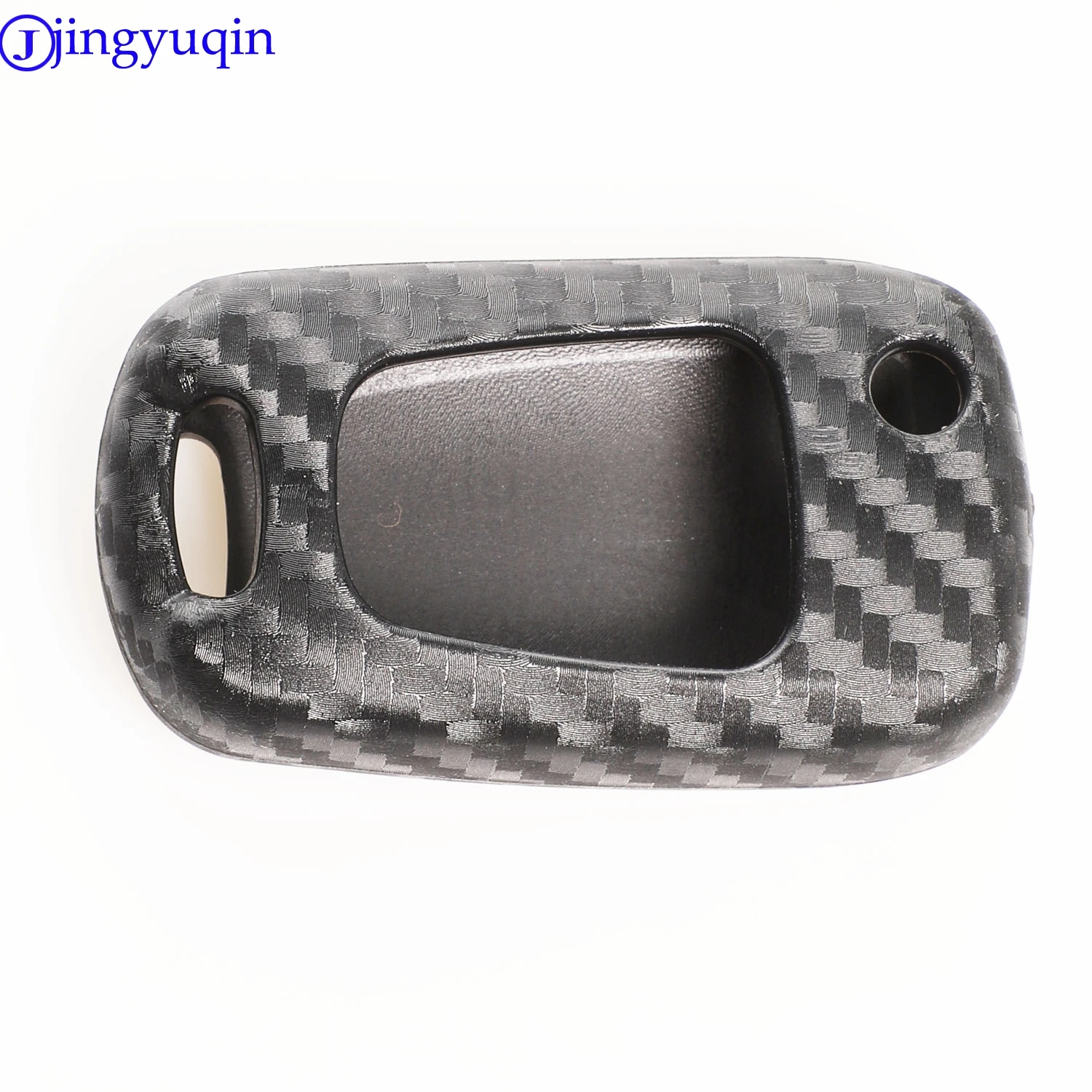 jingyuqin 3 Buttons Carbon Fiber Patten Silicone Car Key Shell For HYUNDAI I30 IX35 For Kia K2 K5 Car Keys Blank Case Cover