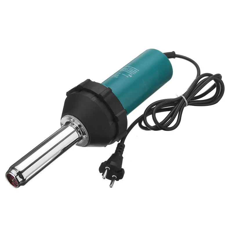 Pistola de ar quente de plástico, com bico de ponta para lápis, rolo de pressão, pistola de calor para soldador, 1080w, 220v, 50hz