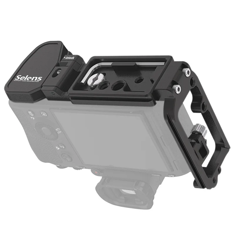 Selens A72 A73 A9 L نوع هيكل قفصي الشكل للكاميرا تلاعب لسوني A7ii A7iii A9 سبائك الألومنيوم قفص مجموعة الإفراج السريع LP-M3