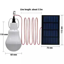 Waterproof solar bulb light with hook #5