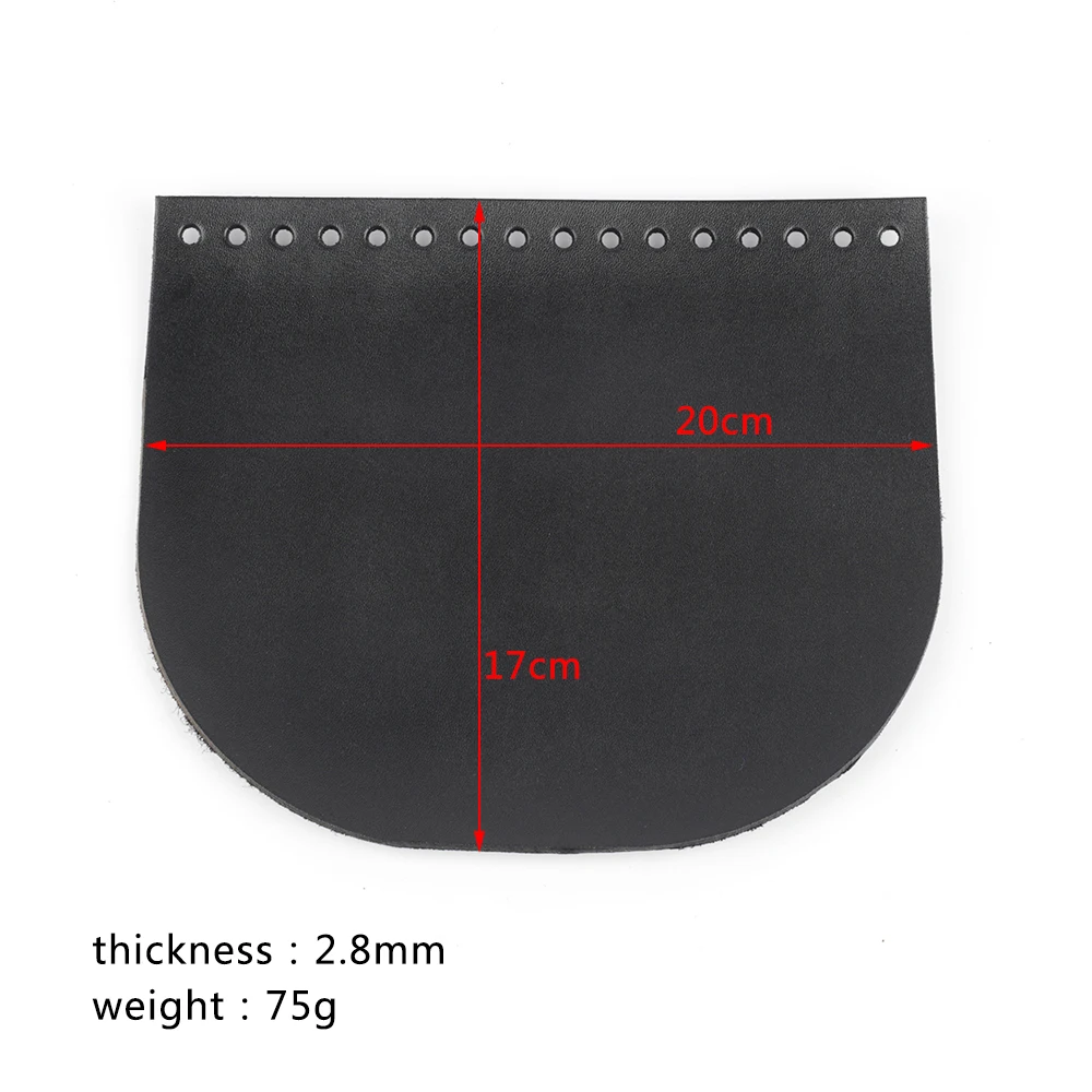 Handmade Leather Bag Cap Flap Cover With Holes Bag Lock Accessories for DIY Handbag Shoulder Bag Knitting Sewing Bag