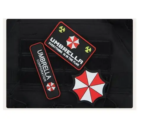 UMBRELLA HAZARD Hook & Loop PATCH BADGE PVC