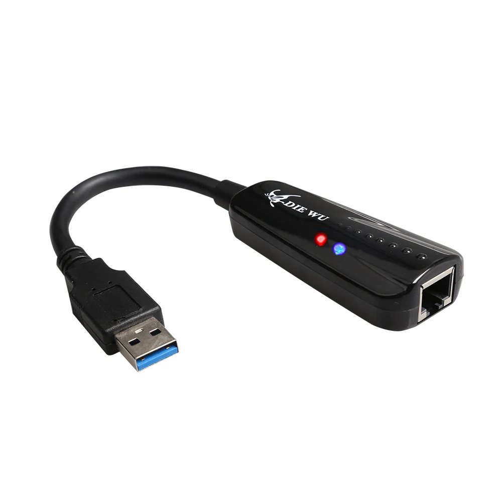 Adaptateur de carte réseau externe, USB 3.0 vers Ethernet RJ45 Lan, pour Windows 7/8/10/XP