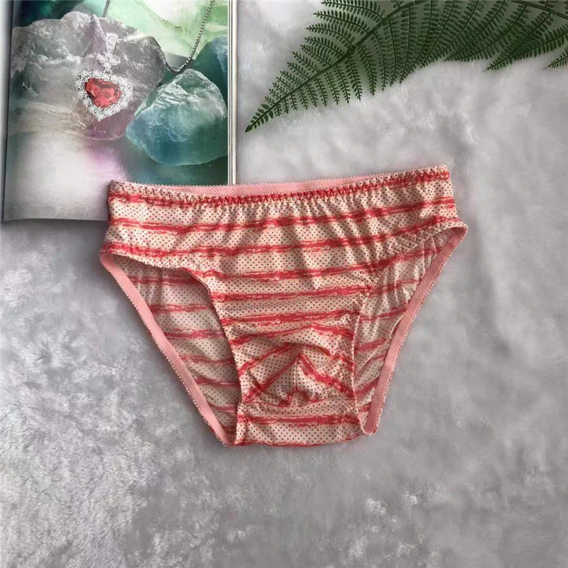 Sexy Mens Sissy Pouch Penis Panties Gay Underwear See Through Lingerie Striped Briefs Shorts Male Panties 2021