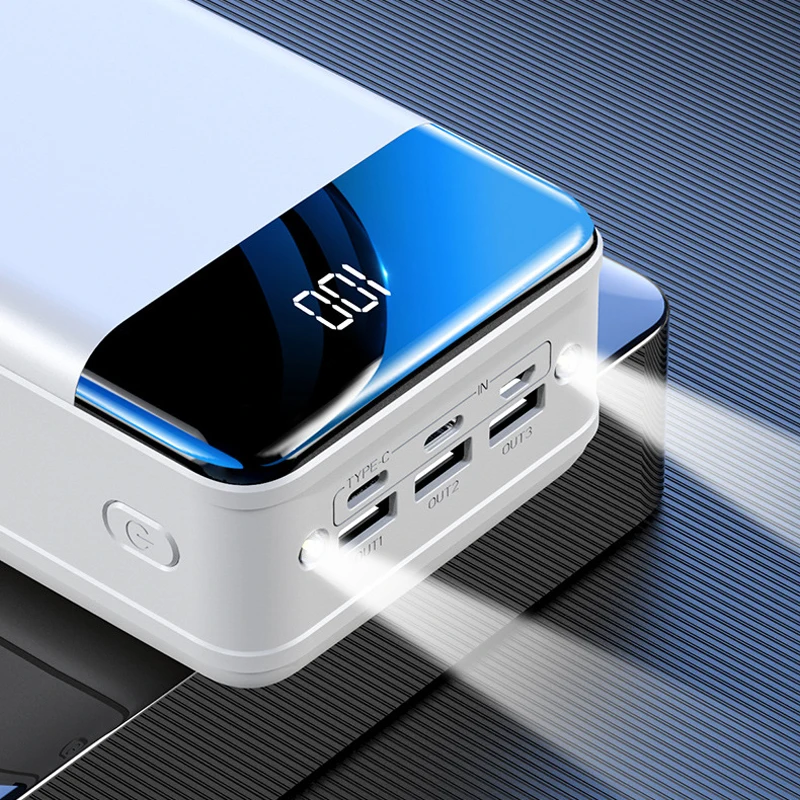 Fast Charge Power Bank for iPhone Xiaomi Huawei 3 USB Type C Portable Charger Mobile External Battery Pack Powerbank 50000mAh