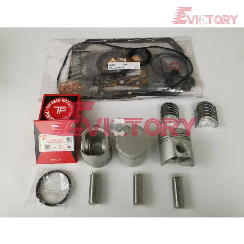 For Isuzu engine overhaul 3KA1 piston + ring compelete gasket kit and bearing