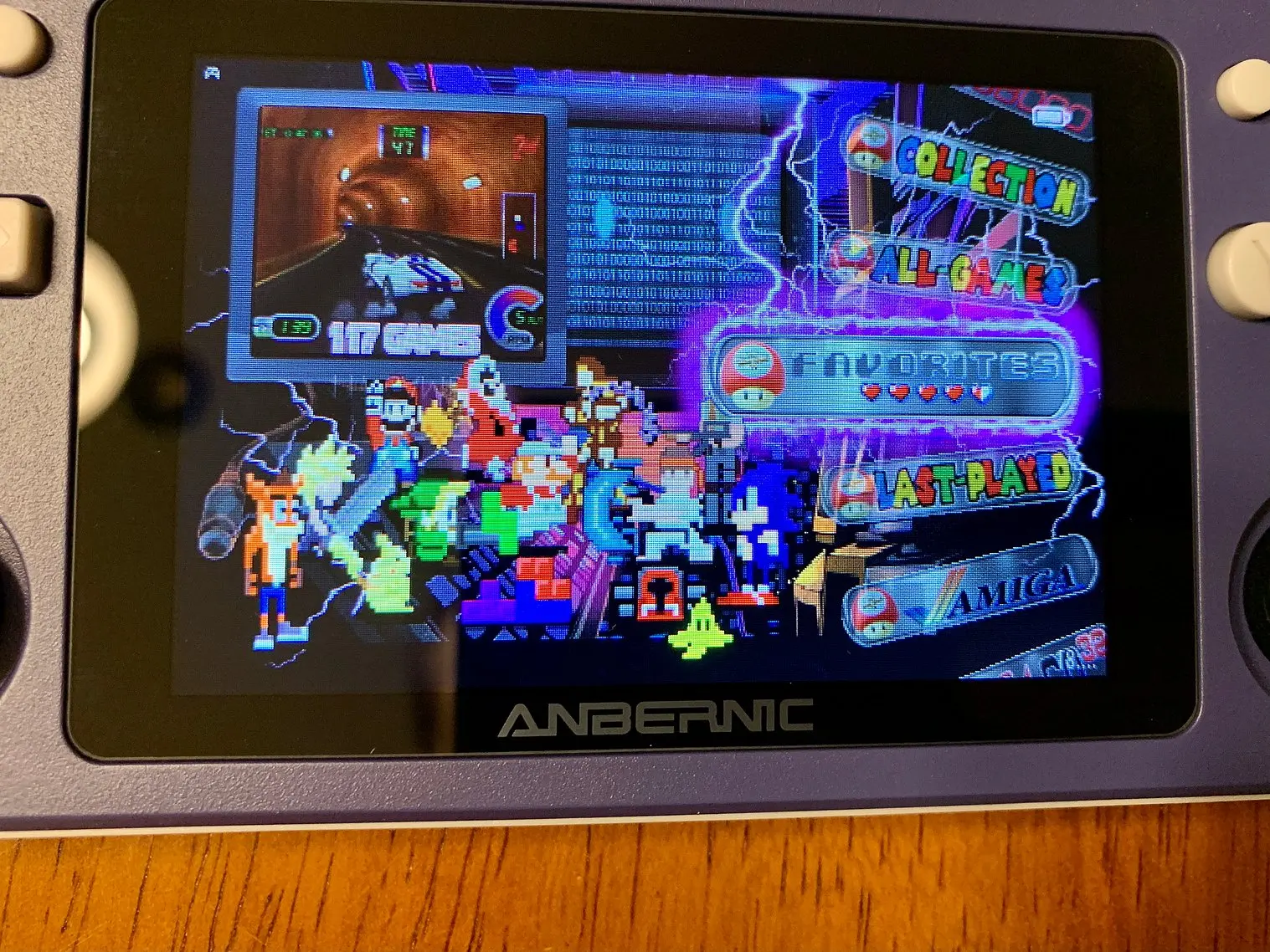 256GB emubic محطة مضاهاة مسبقة التحميل anberonic "RG351p" rg351m بطاقة SD فقط-16,500 + ألعاب ثلاثية الأبعاد معاينات فيديو Boxart