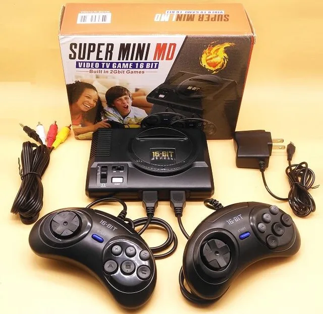 New Retro Mini TV Video Game Console For Sega MegaDrive 16 Bit