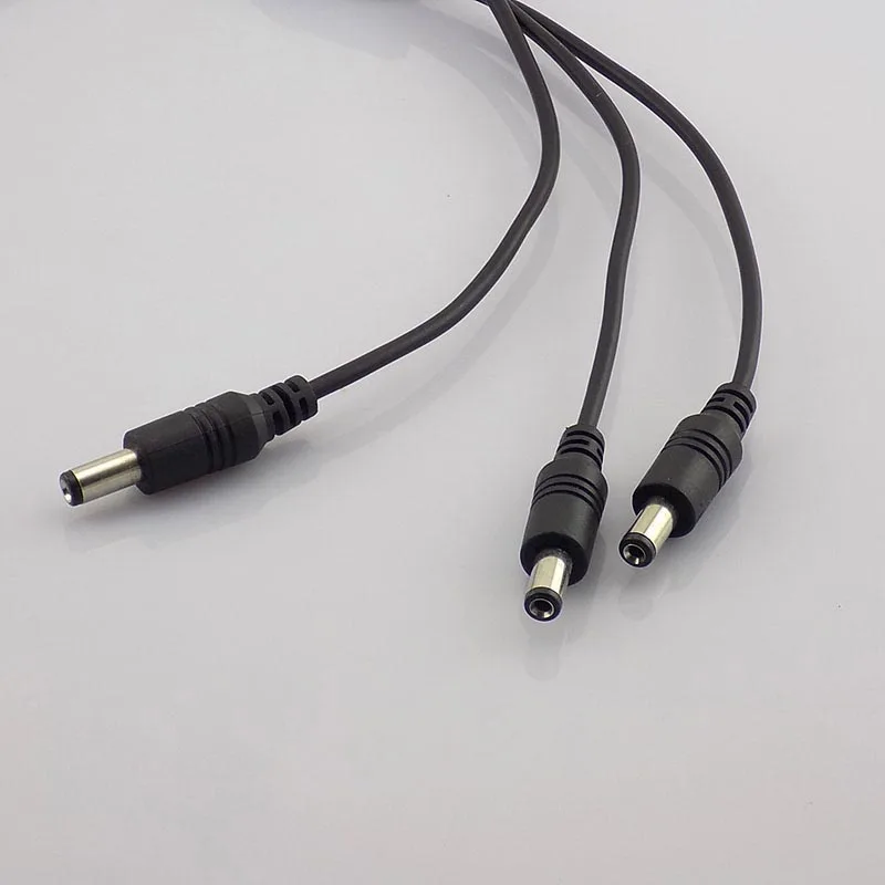 Cable de extensión divisor de 1 hembra a 3 vías macho para accesorios de cámara CCTV, fuente de alimentación CC, 12V Pigtail L19, 2,1x5,5mm, 50 Uds.