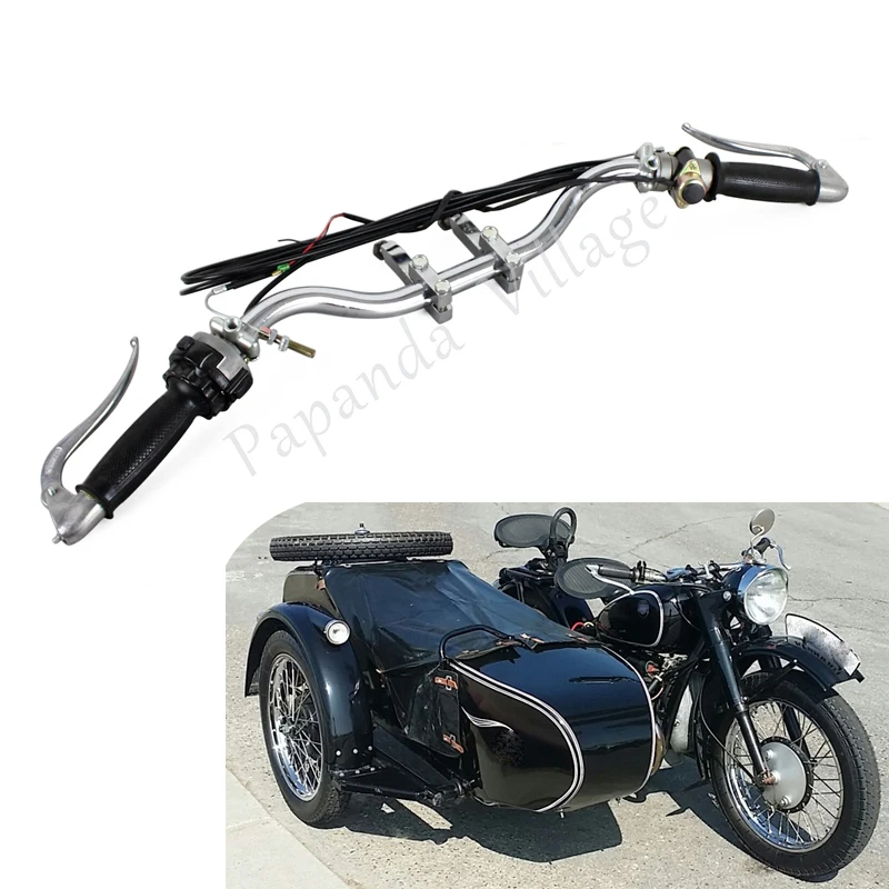 Handlebar Lever Hand Grip Bar Mount Handlebar Assembly For BMW M72 R12 R51 R75 K750 KS750 Dnepr Ural Sidecar Accessories