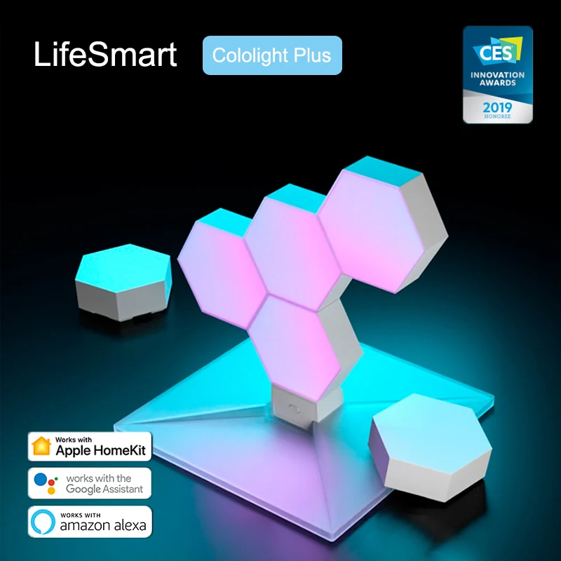 

LifeSmart Cololight Plus LED Quantum Light Hexagon Light Panels DIY Smart Lighting Works with Apple HomeKit Google Home