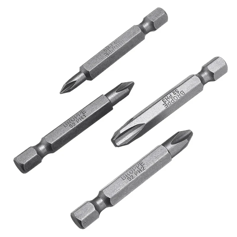 10Pcs Magnetic Phillips Screwdriver Bits PH0/PH1/PH2/PH3 1/4 ” Hex Shank Cross Electric Screwdriver Bit Power Driver Tool