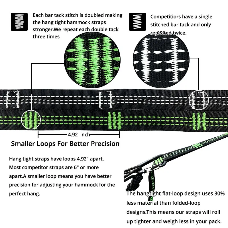 Hammock Strap Belt Hammock Rope hammok hamock hamaka 15+1 Loop