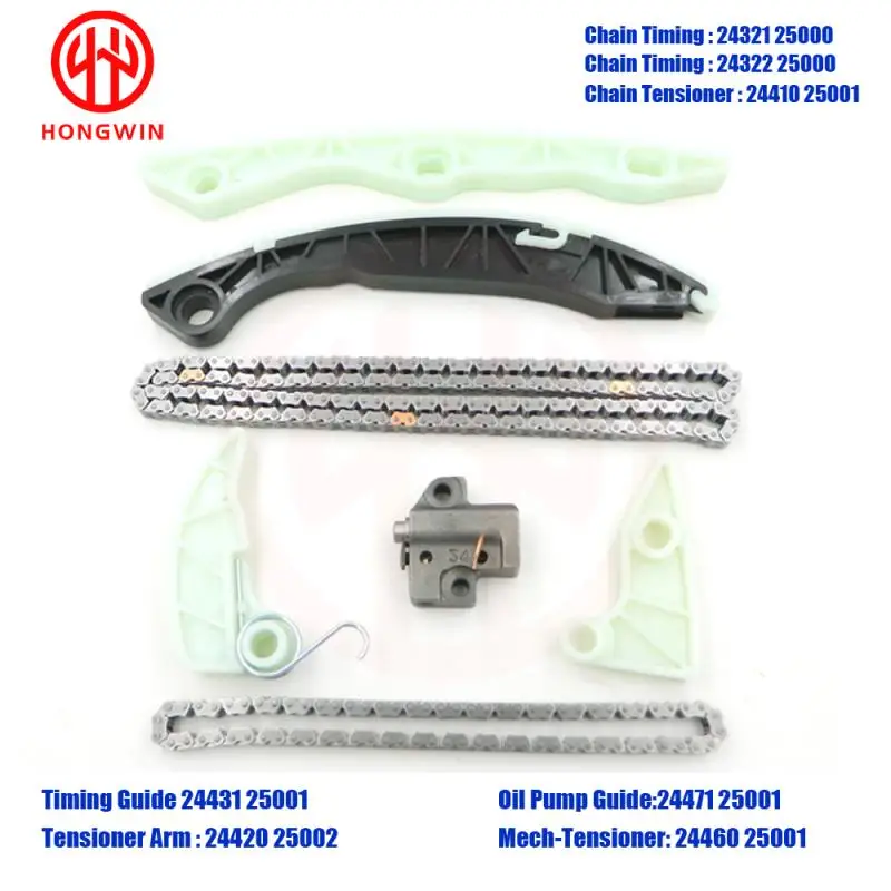 Full Timing Chain Kit for 2010-2013 HHyundai Genesis Coupe KKia Forte Forte Koup 2.0L 24321-25000 24420-25002 24410-25001