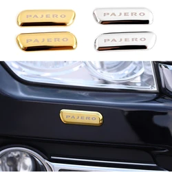 2pc Stainless Steel Headlight Sprinkler Cap Covers Decoration Trim  Fit For Mitsubishi Pajero Montero v87 v93v 95 v97 v98