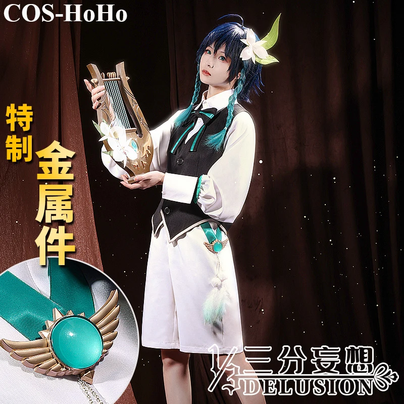 

COS-HoHo Hot Anime Genshin Impact Venti Game Suit Concert Lovely Uniform Cosplay Costume Halloween Party Role Play Outfit NEW