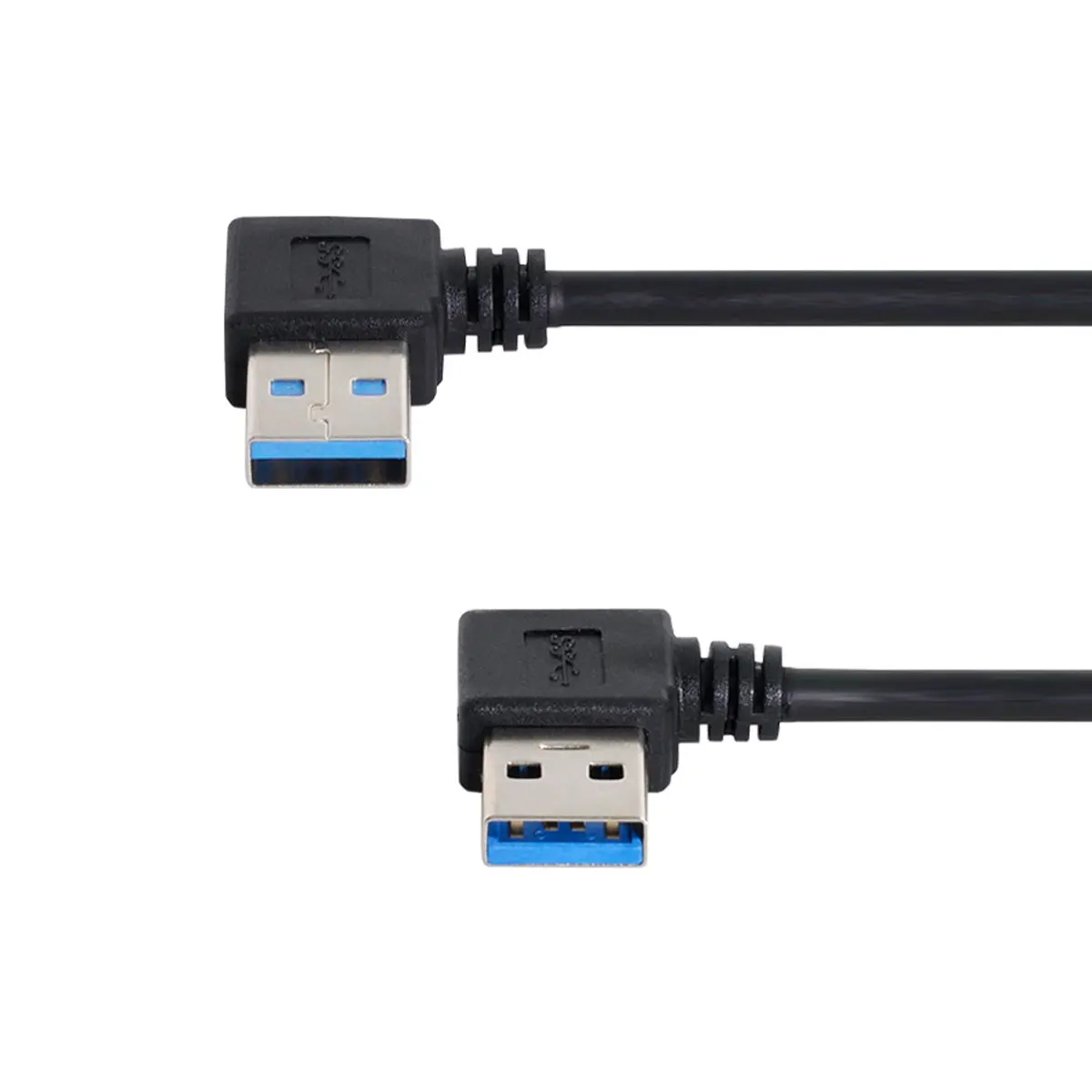 Zihan-Cable de extensión USB A, USB 3,0, tipo A, macho, 90 grados, ángulo izquierdo A USB 3,0, tipo A, ángulo recto