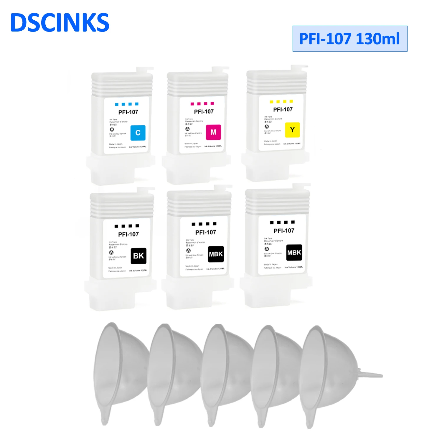 PFI-107 Refillable Ink Cartridge With Chip for Canon IPF670 IPF680 IPF685 IPF770 IPF780 IPF785 IPF-670 IPF 670 770 PFI107